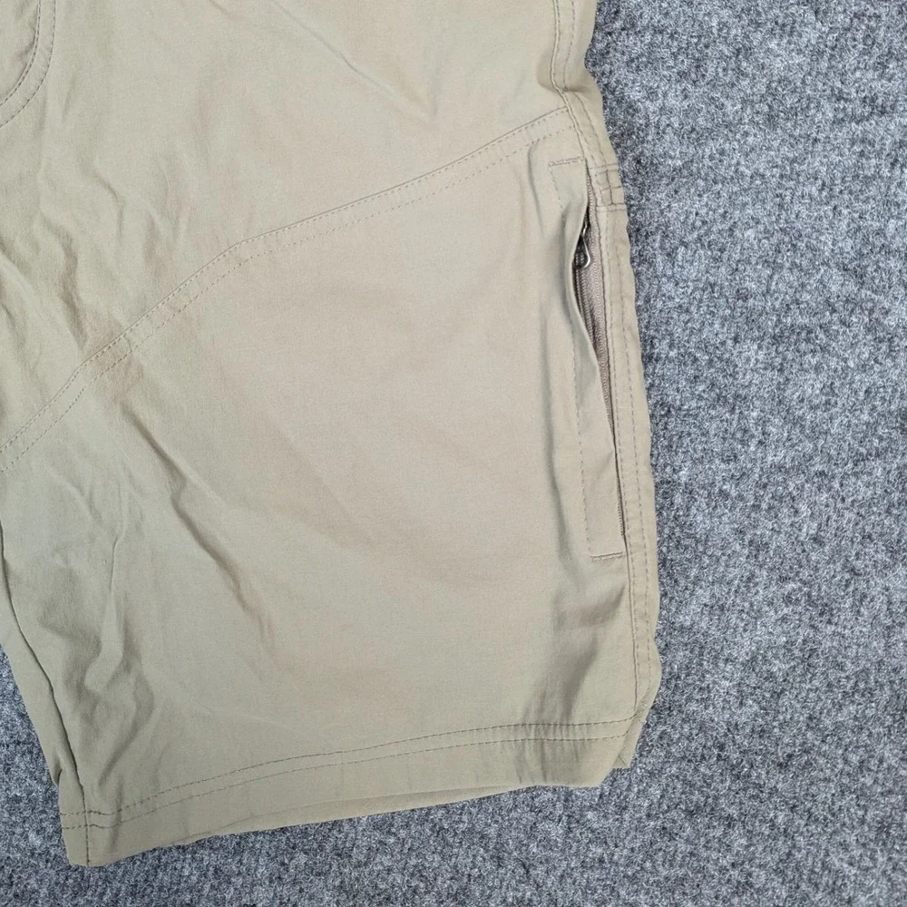 Kuhl Mens Hiking Shorts 32 Khaki Tan Nylon Stretch Performance Outdoor Pockets